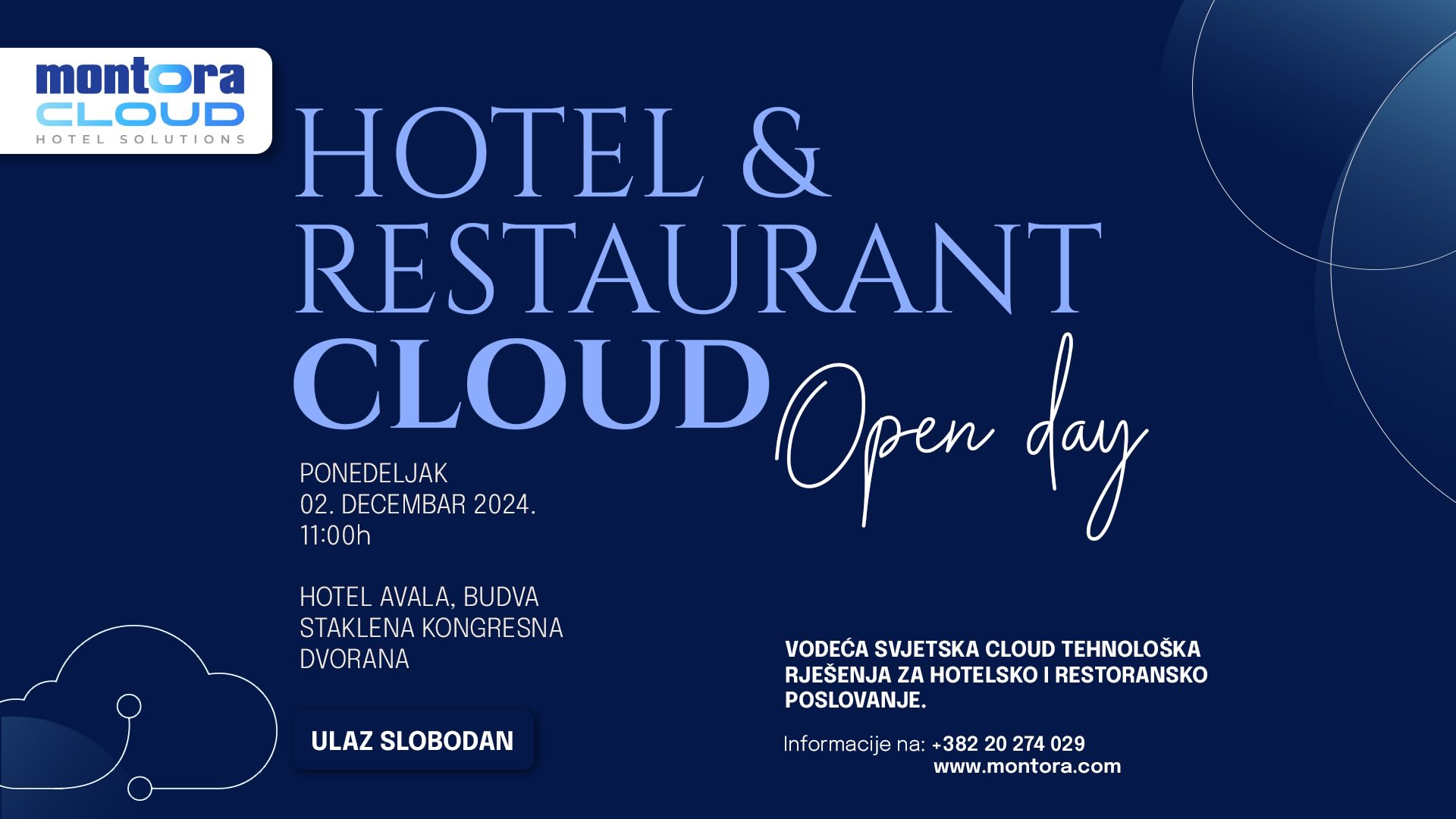 Hotel & Restaurant Cloud Open Day    -   Budva,  Montenegro